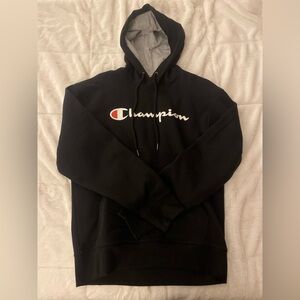 Mens Black Champion Hoodie Medium
